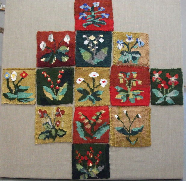 A series of works on motives of the French tapestries 15-16th centuries