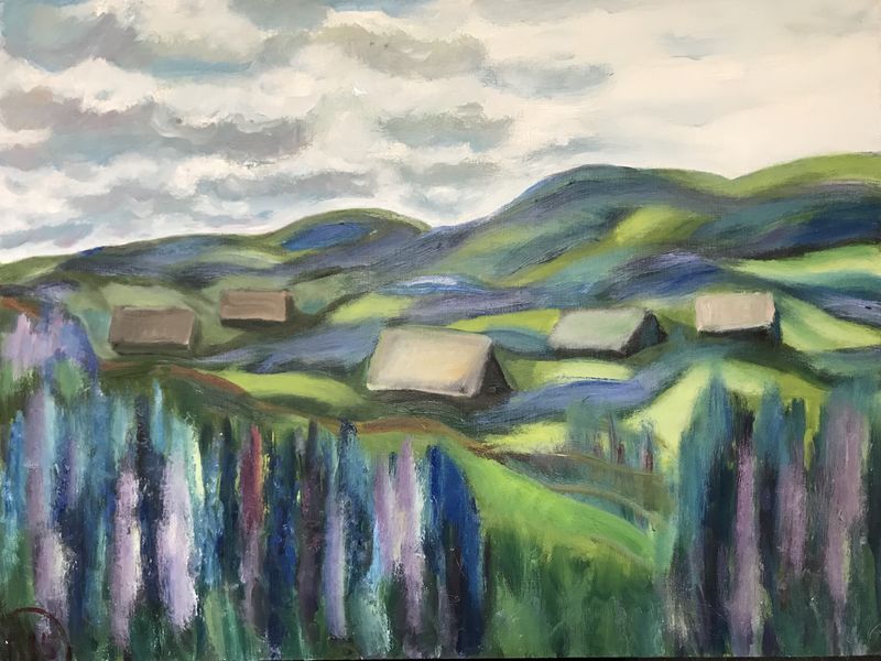 On the way to Izborsk