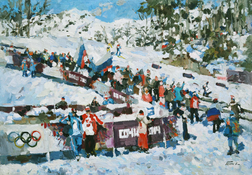Лаура. На лыжных гонках.