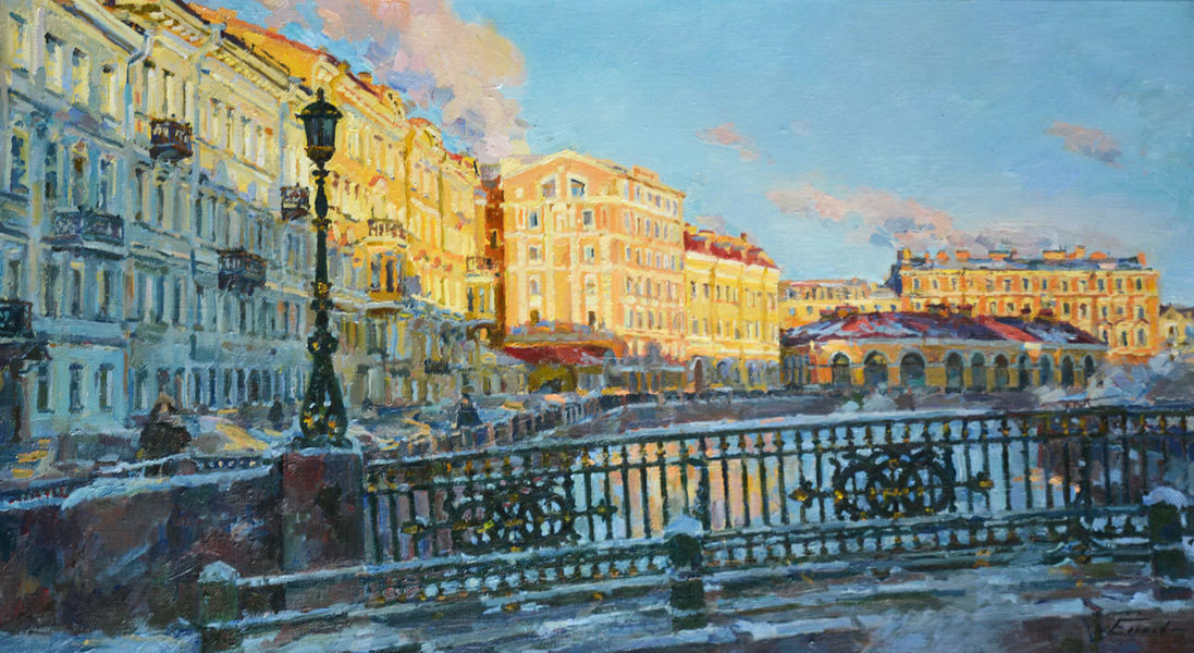 На Большом Конюшенном мосту зимой