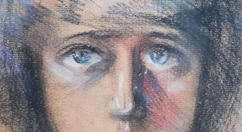 Юношеские рисунки жены художника