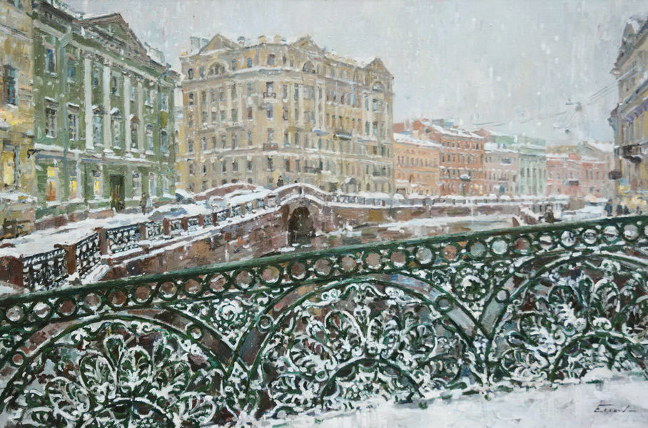 Певческий мост. Снегопад